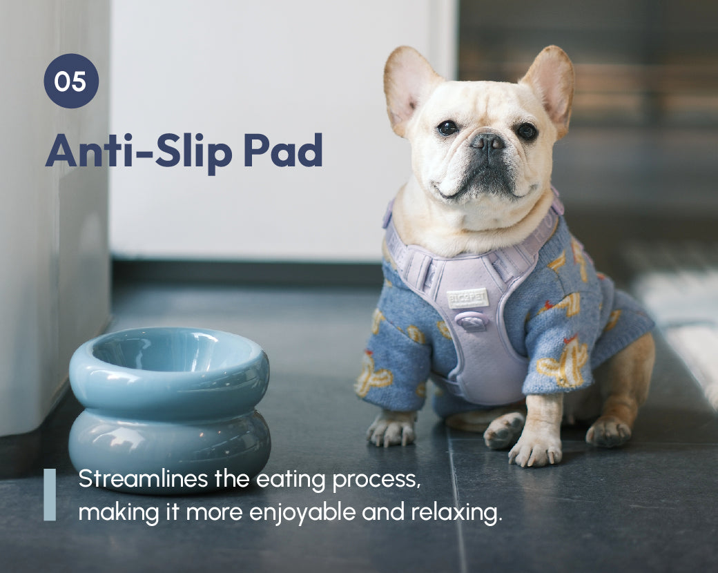 Souffle Pet Bowl-Frozen Blue