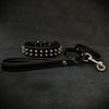 Bestia Dog Gear Genuine Leather Dog Collar - Black