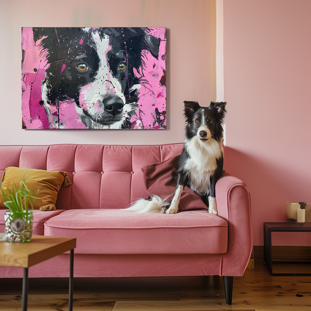 Bubble Graffiti Art Canvas Color Optional Texture Portrait