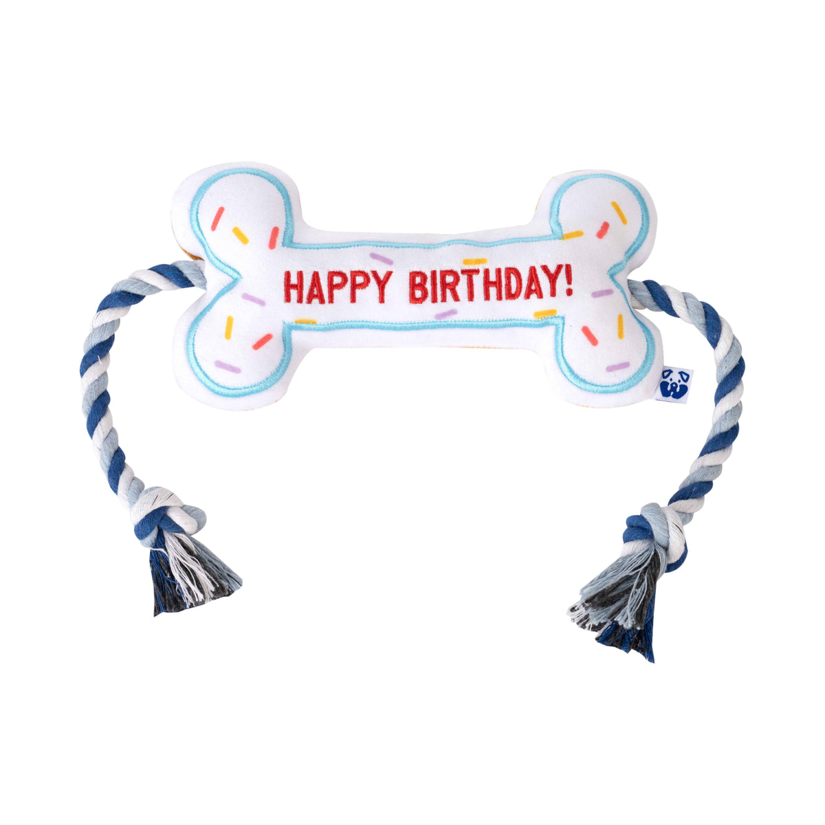 Pawty Birthday Bone Plush Dog Toy