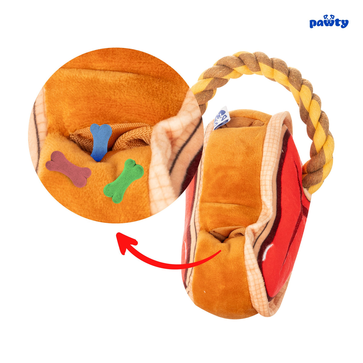 Pawty Steak Plush Dog Toy