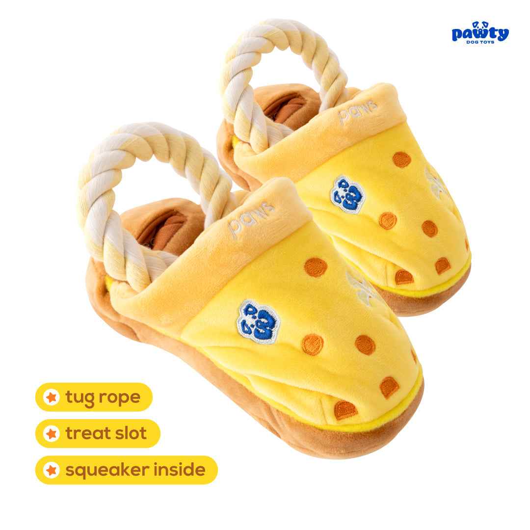 Pawty Sandals Plush Squeaky Dog Toy