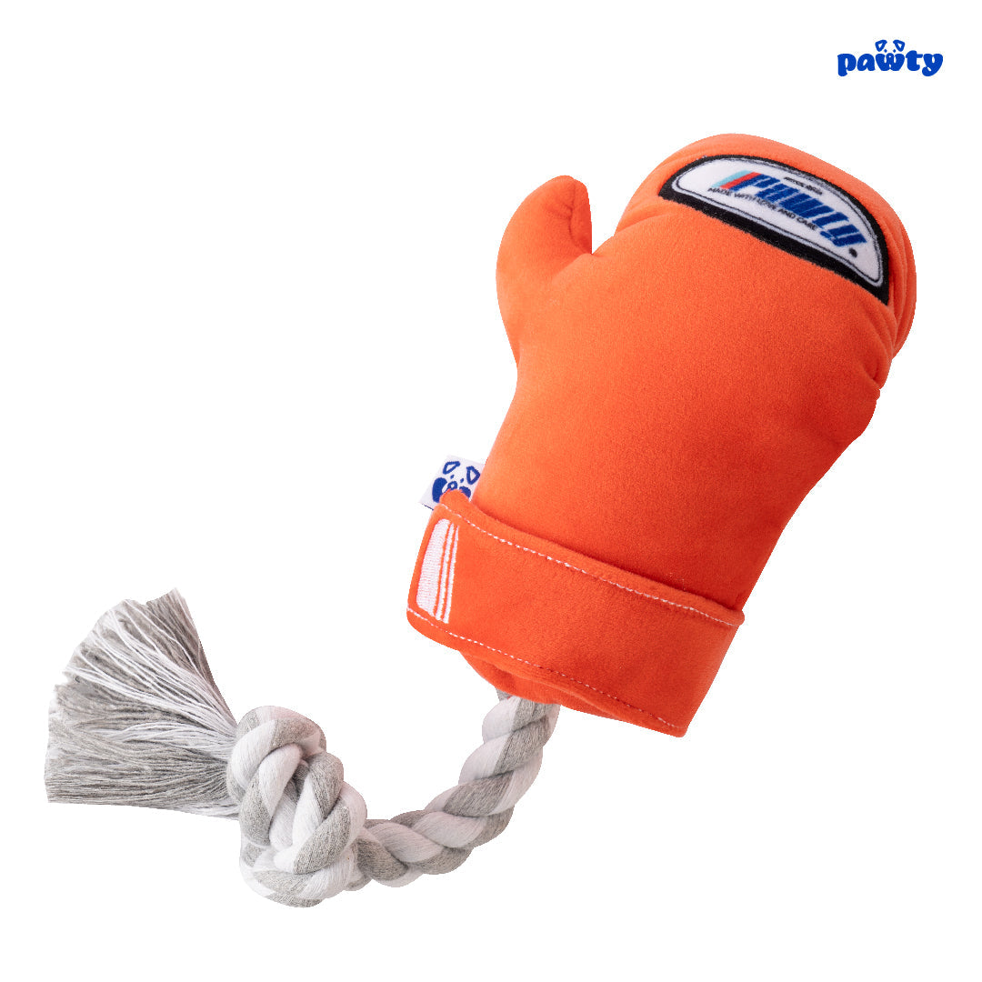 Pawty Boxing Glove Snuffle Tug and Squeaky Dog Toy