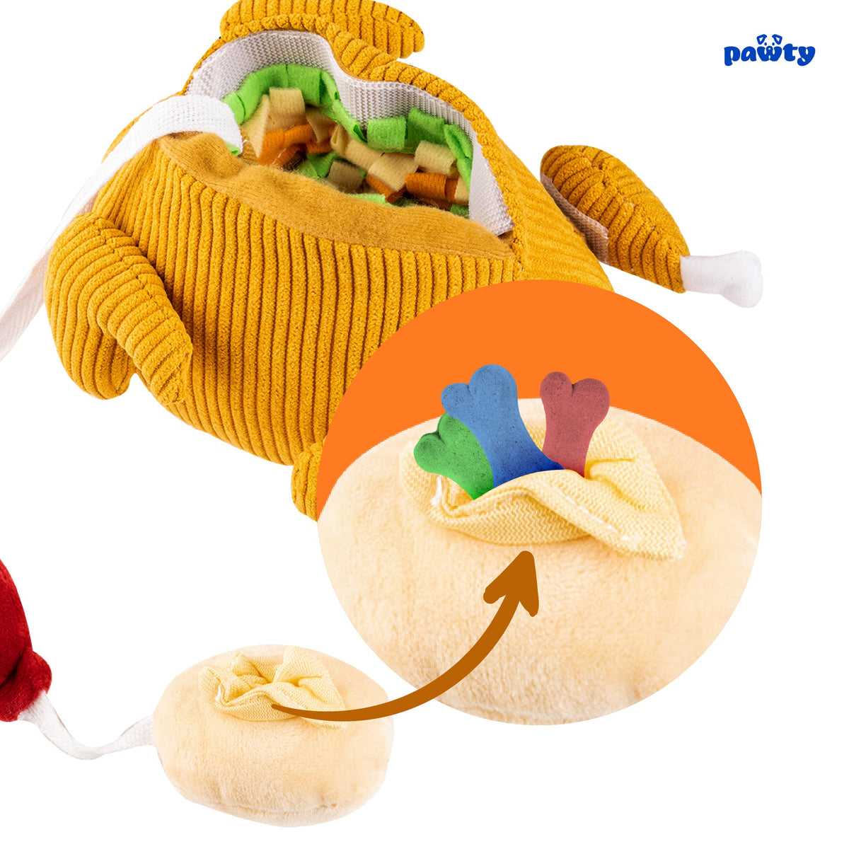 Pawty Turkey Plush Dog Toy