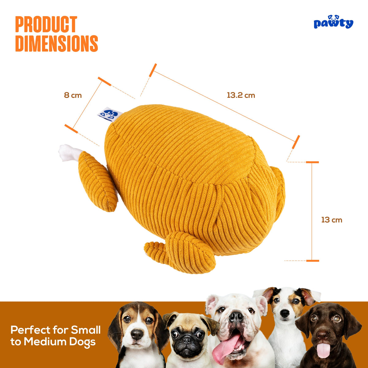 Pawty Turkey Plush Dog Toy