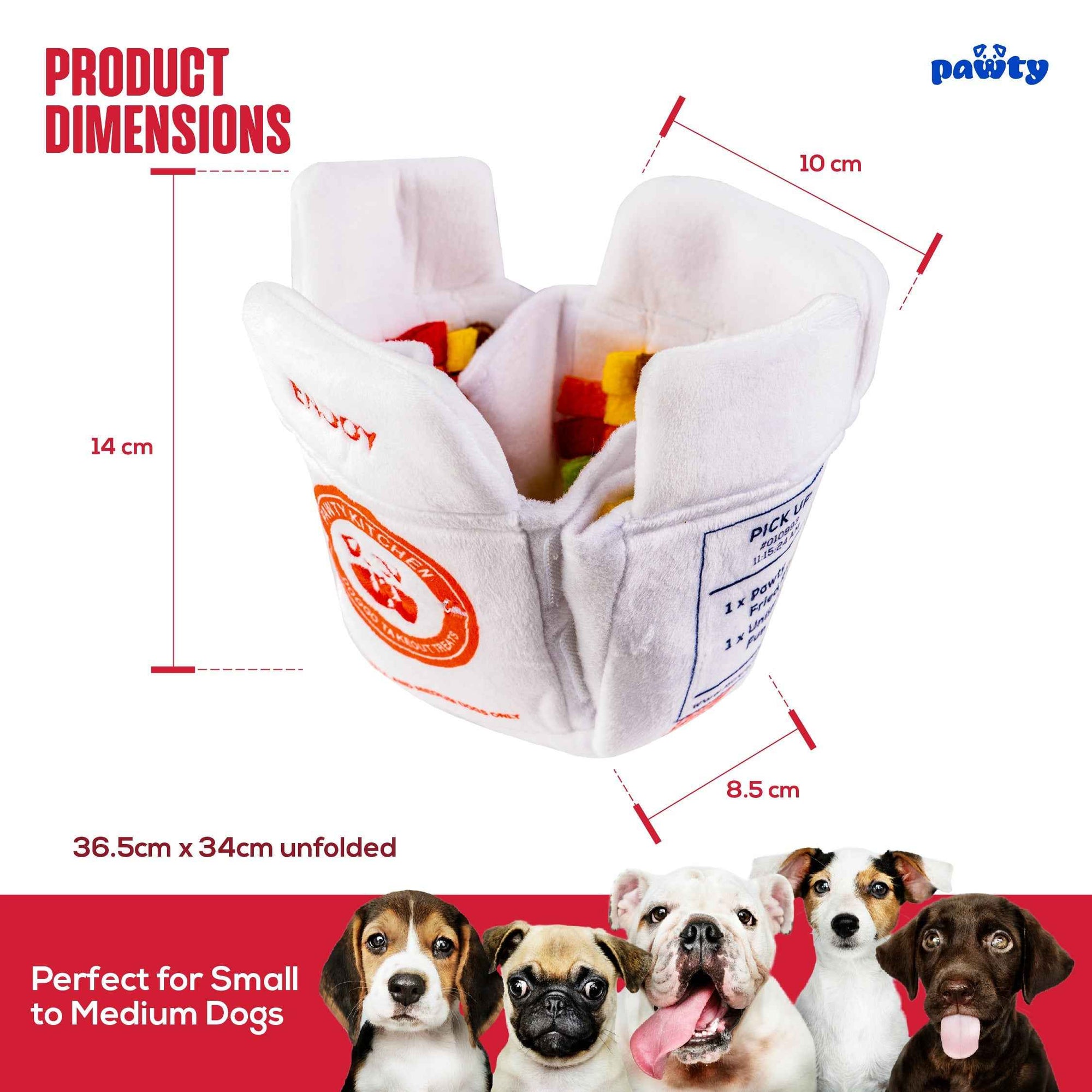 Pawty Express Chinese Takeout Snuffle Dog Toy