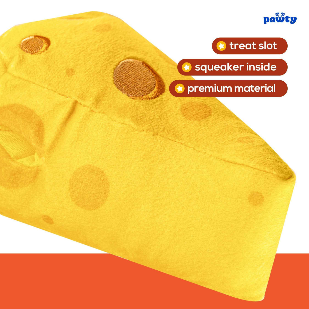Pawty Cheese Plush Dog Toy