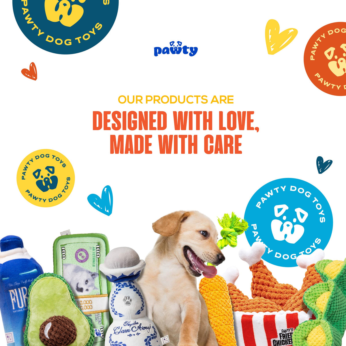 Pawty Cheese Plush Dog Toy