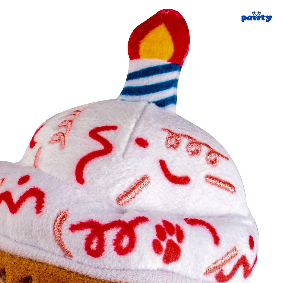 Pawty Cupcake Plush Squeaky Dog Toy