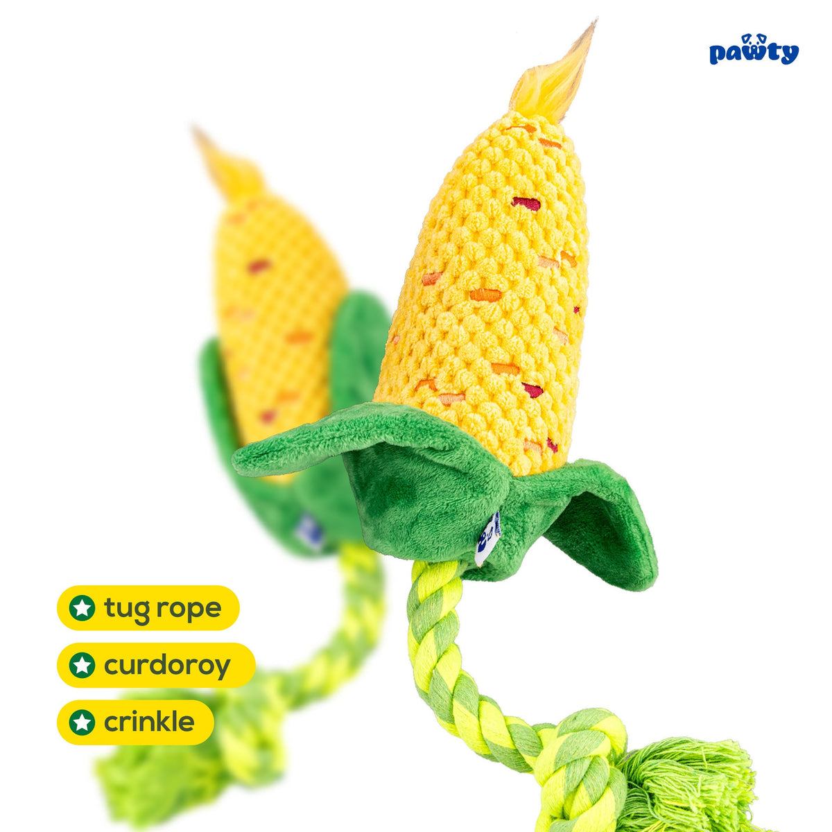 Pawty Corn on the Cob Plush Dog Toy