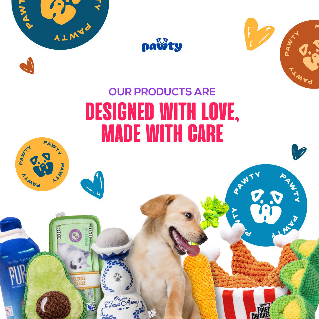 Pawty Love Bone Rainbow Plush Dog Toy