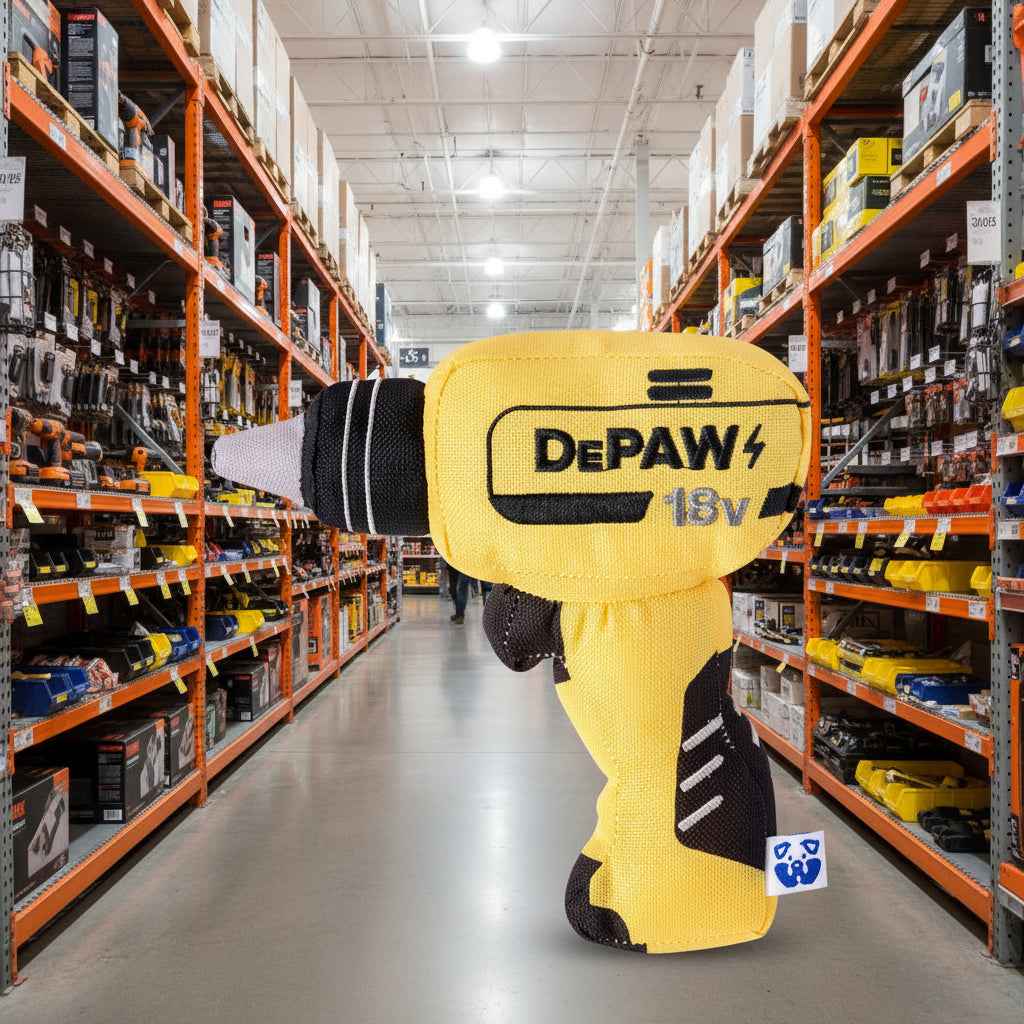 Pawty DePAW Paw-er Drill Plush Dog Toy