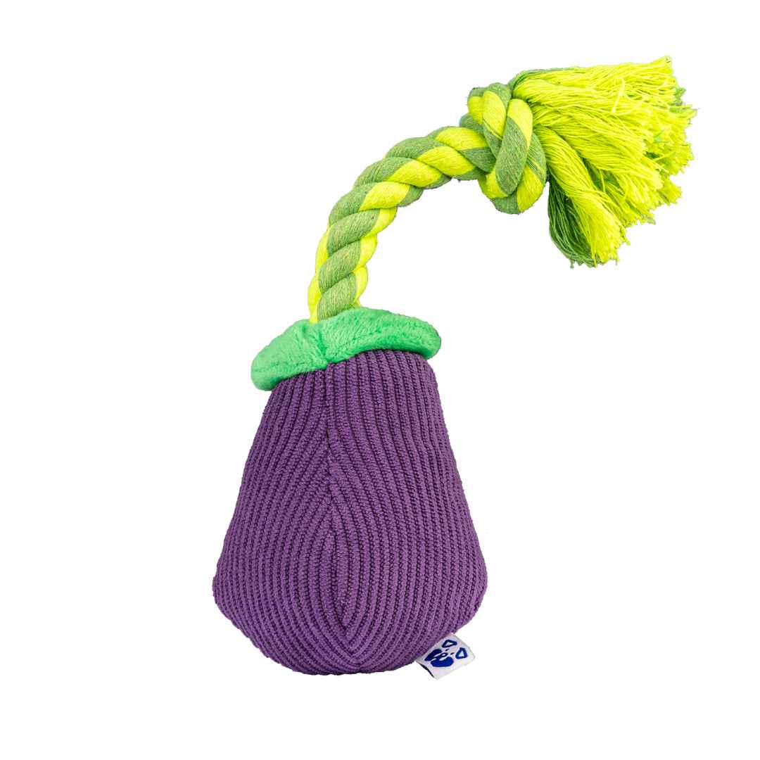 Pawty Eggplant Plush Dog Toy
