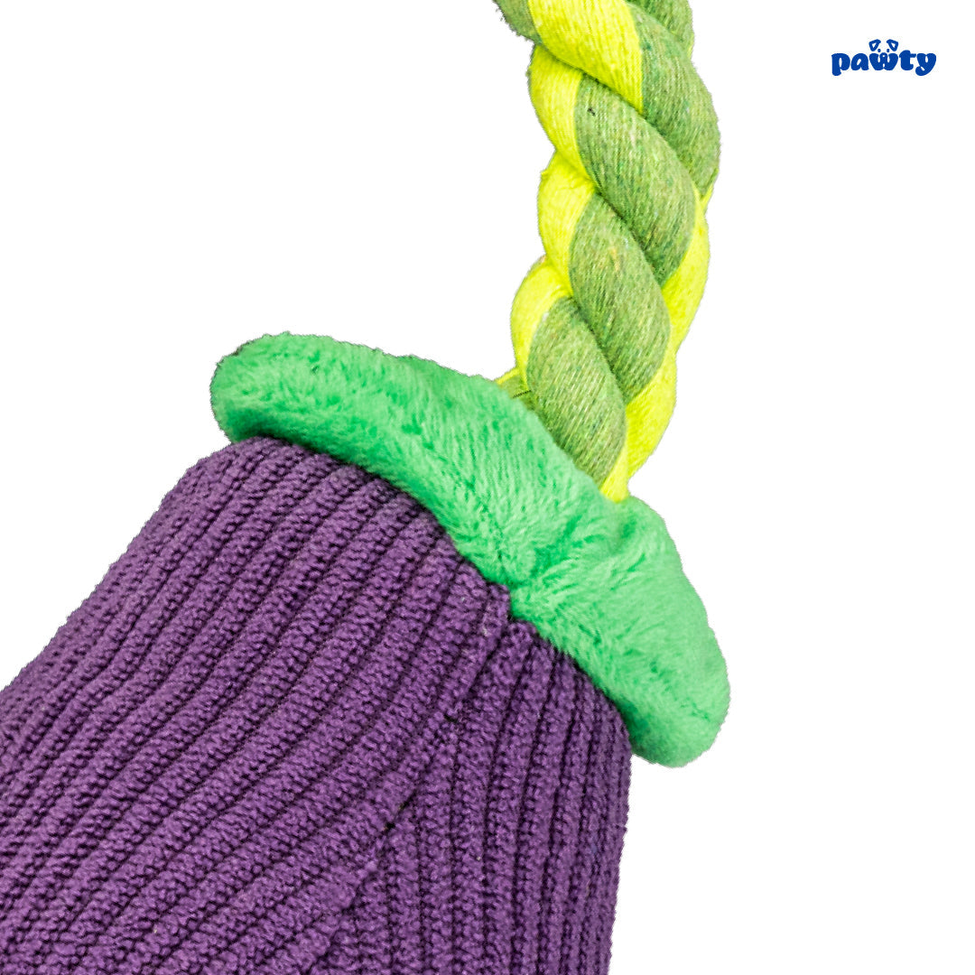 Pawty Eggplant Plush Dog Toy