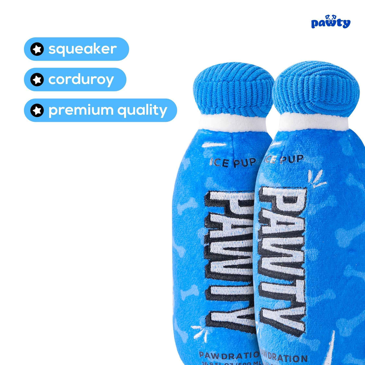Pawty Hydration Bottle Plush Dog Toy