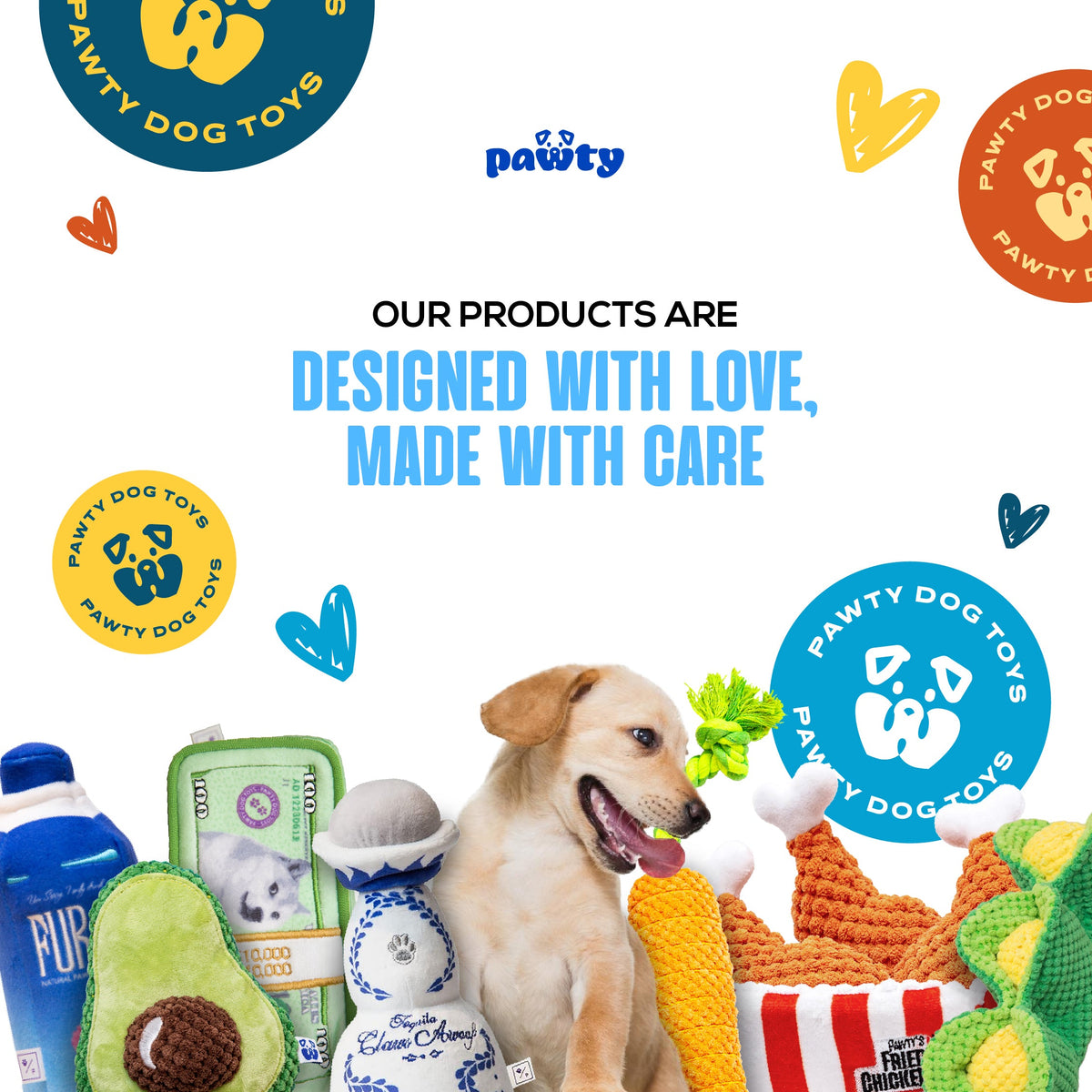 Pawty Hydration Bottle Plush Dog Toy