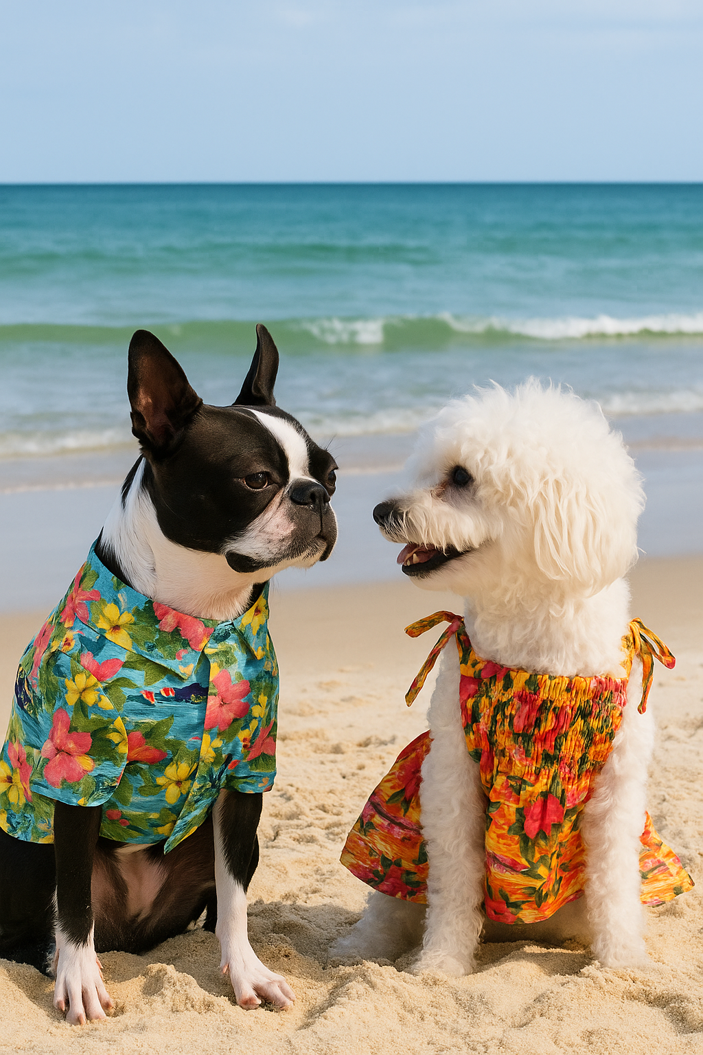 Parisian Pet Hawaiian Camp Dog Shirt-Blue