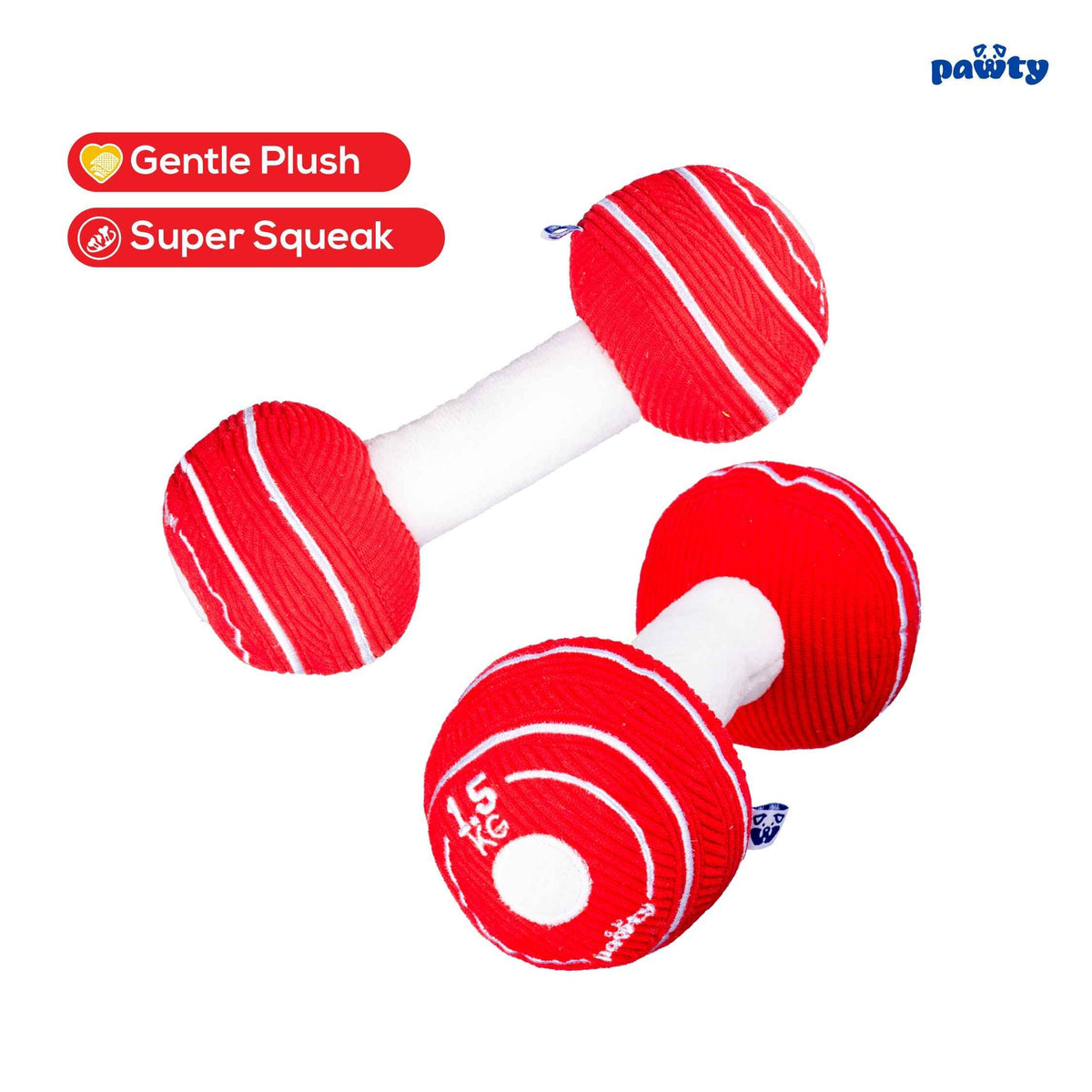 Pawty Dumbbell Plush Dog Toy