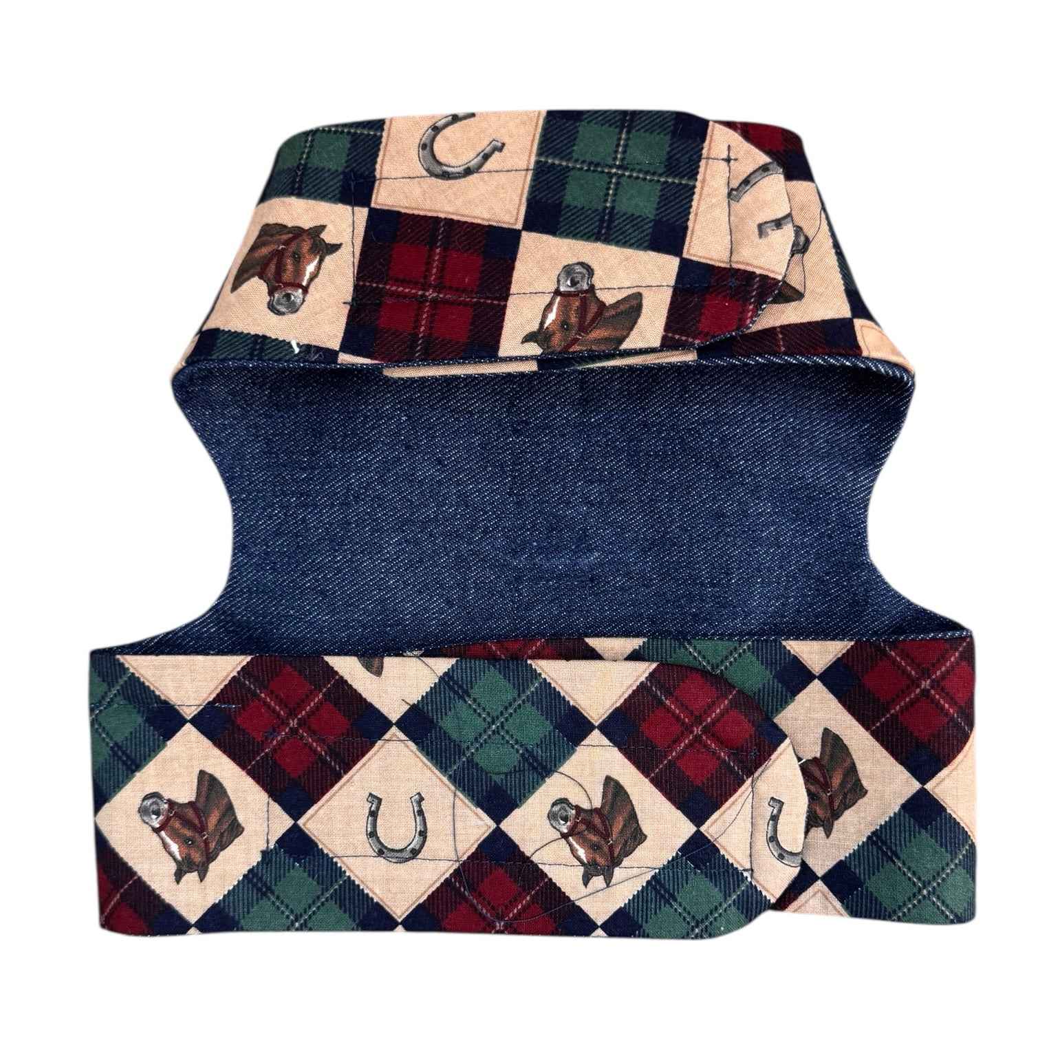 Heads or Tails Pup The Saddlebrook Denim Dog Harness
