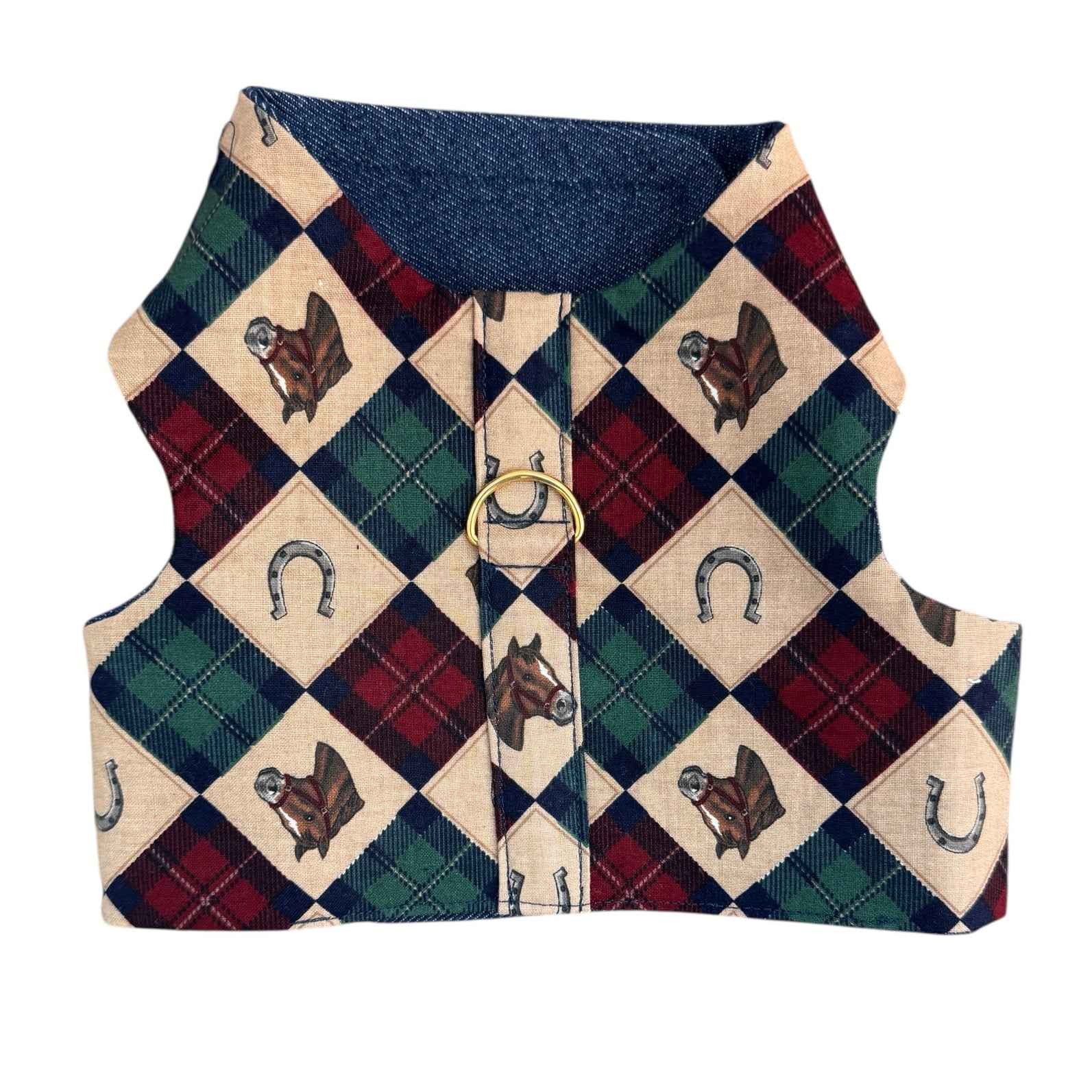 Heads or Tails Pup The Saddlebrook Denim Dog Harness