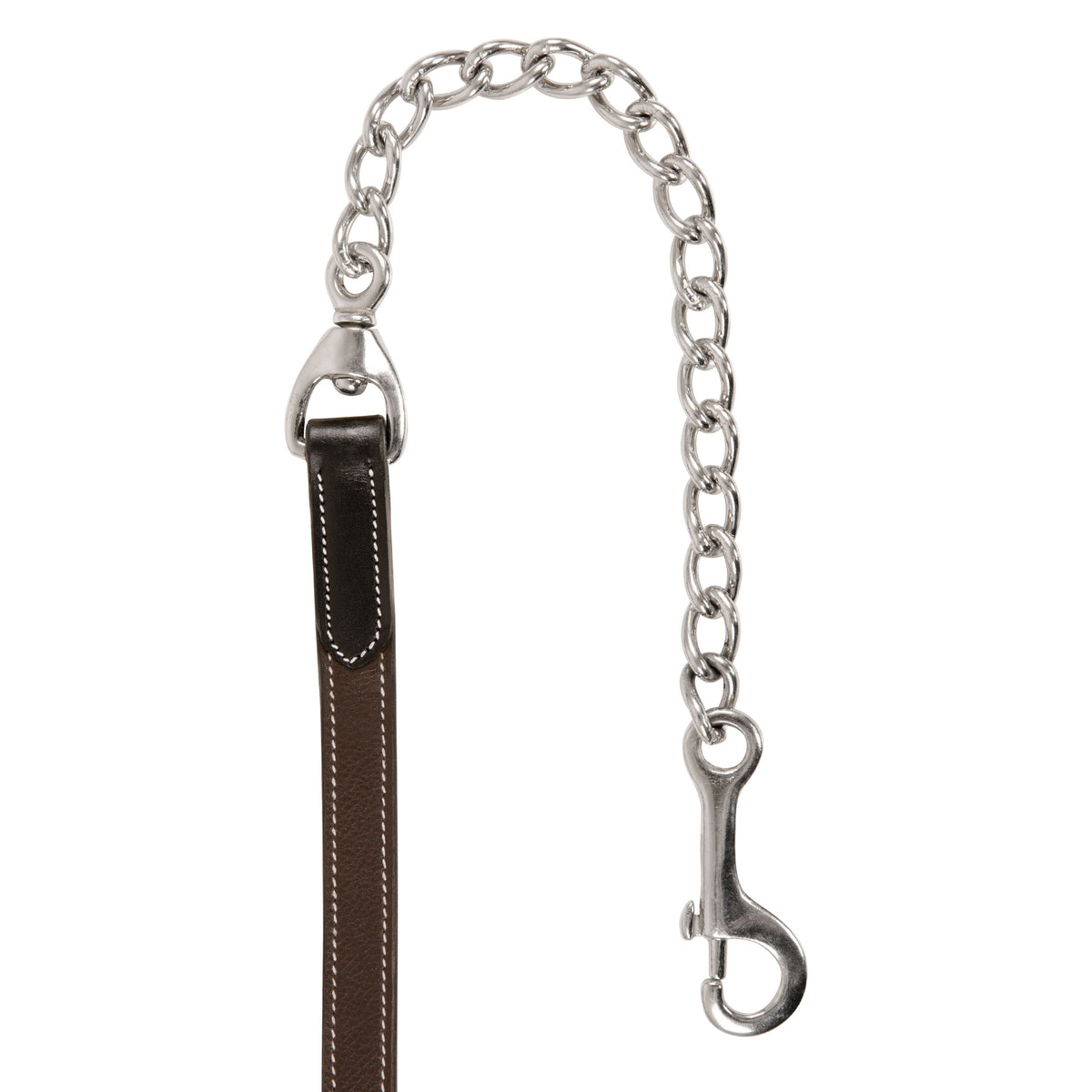 ExionPro Duo-Tone Leather Lead with Chain - Havana - HT Animal Supply
