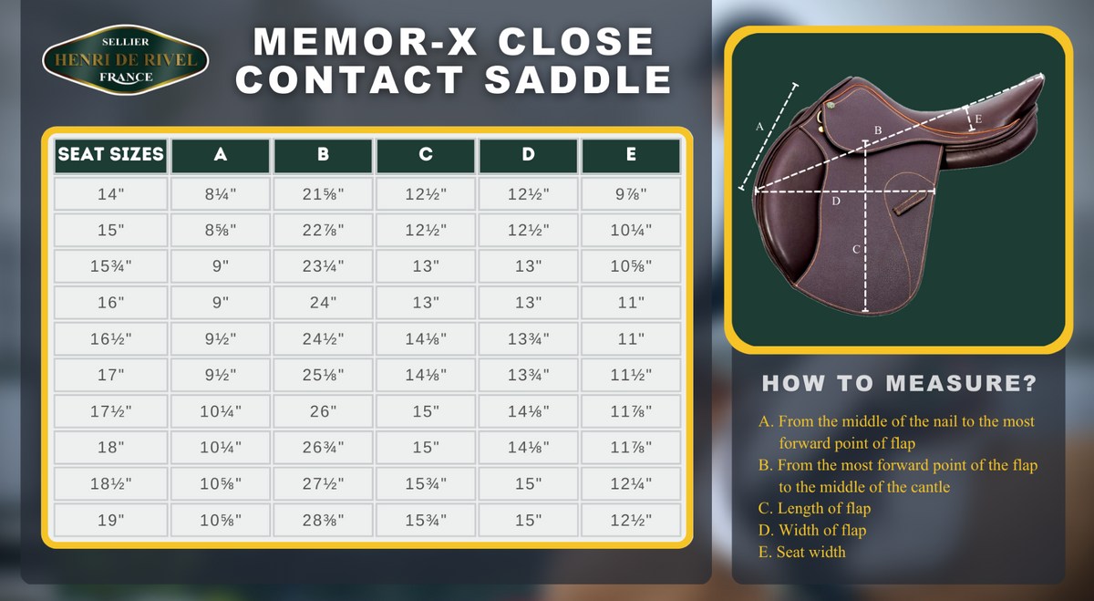 Henri de Rivel Memor-X Close Contact Saddle