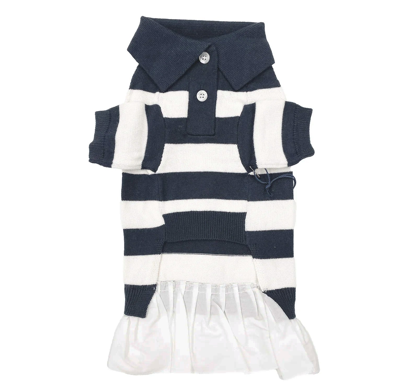 BESPOKE PAWS ‘Gladys’ Cashmere blend Polo Dress - Cotton Warm Comfort Luxury Sweater