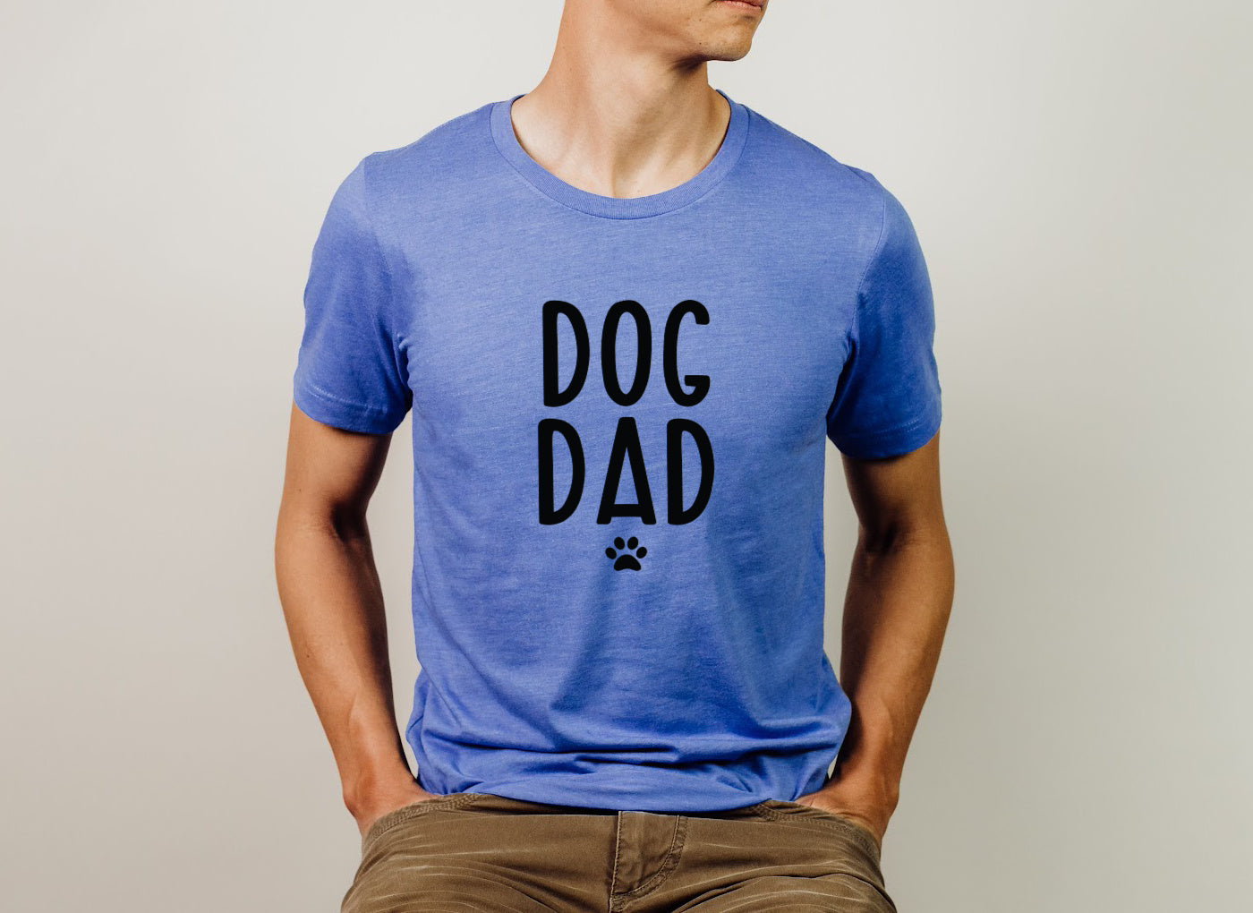 Dog Dad with Paw Print Men's T-Shirt