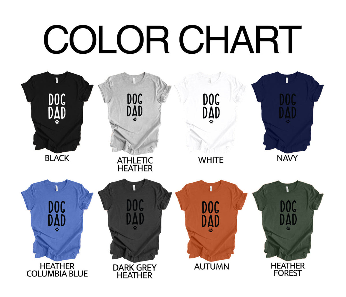 Dog Dad with Paw Print Mens T-Shirt
