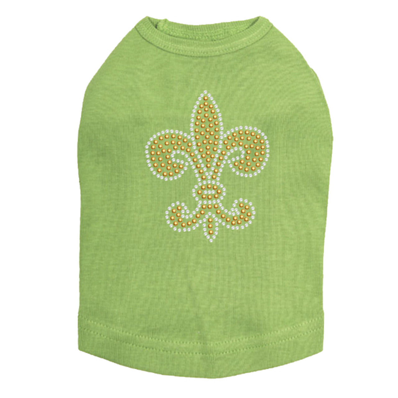 Fleur de Lis (Gold Rhinestuds) - Dog Tank