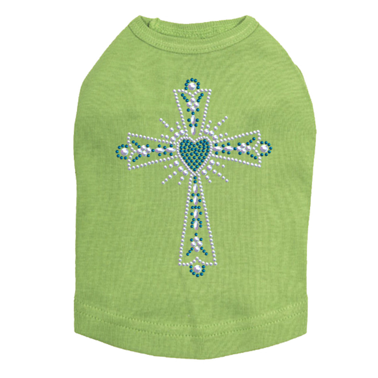 Cross (Silver & Blue) - Dog Tank