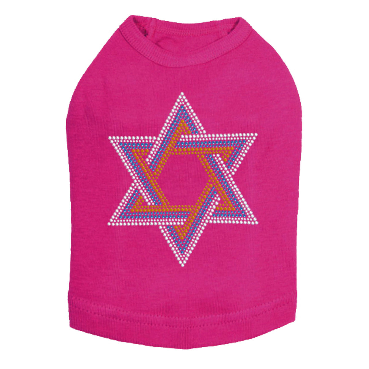 Star of David - Large (Blue, Silver, & Gold) - Dog Tank
