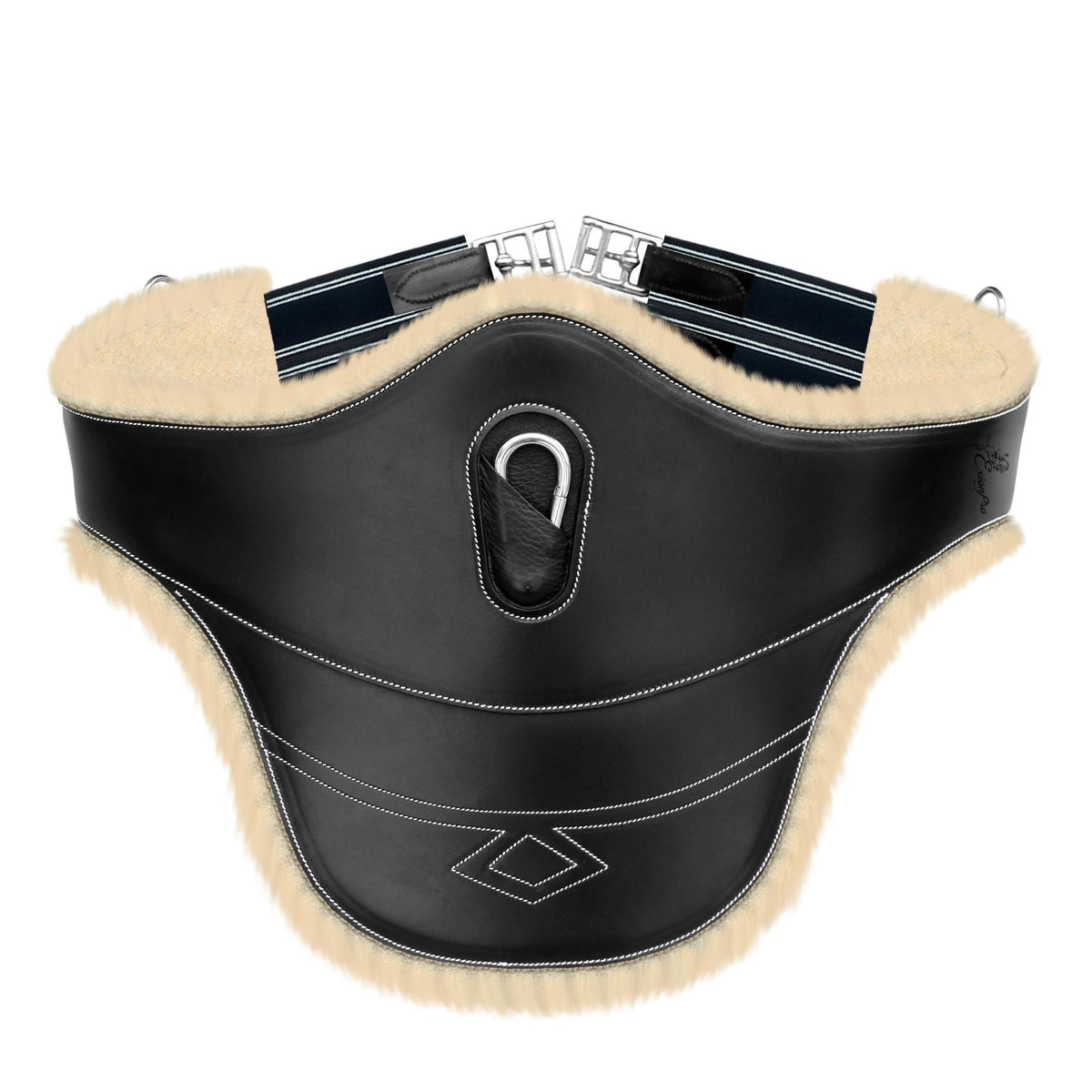 ExionPro Belly Guard Girth - Navy Blue Elastic with White Lines - HT Animal Supply