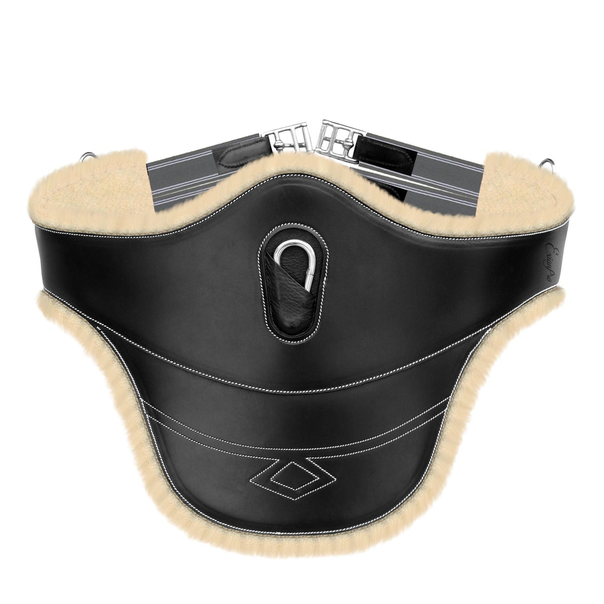 ExionPro Belly Guard Girth - Grey Elastic With White Lines - HT Animal Supply