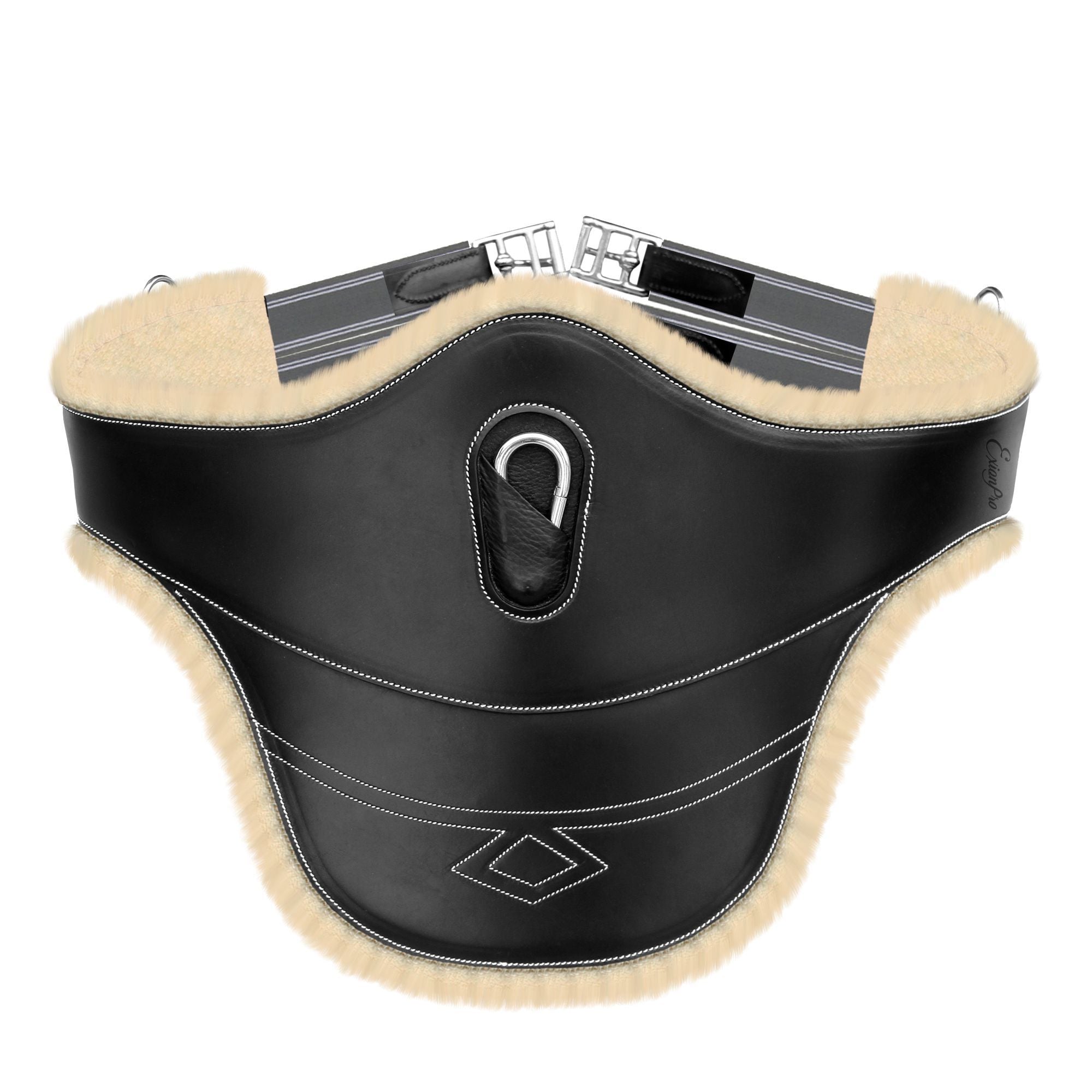 ExionPro Belly Guard Girth - Grey Elastic With White Lines - HT Animal Supply