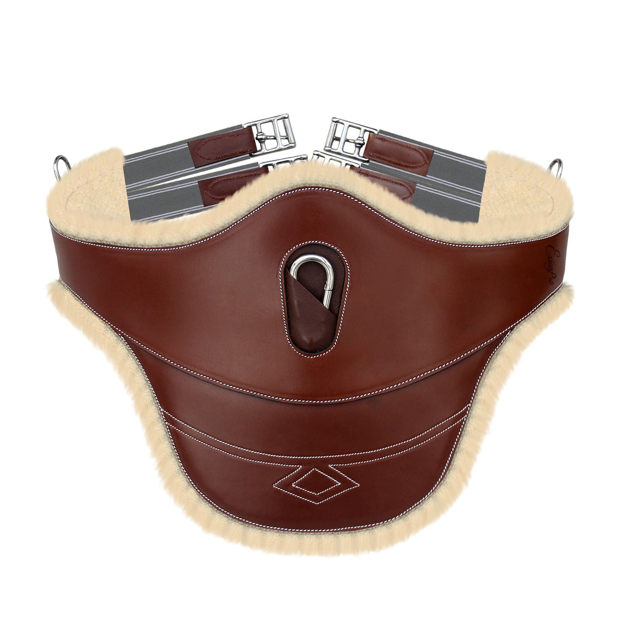 ExionPro Belly Guard Girth - Grey Elastic With White Lines - HT Animal Supply