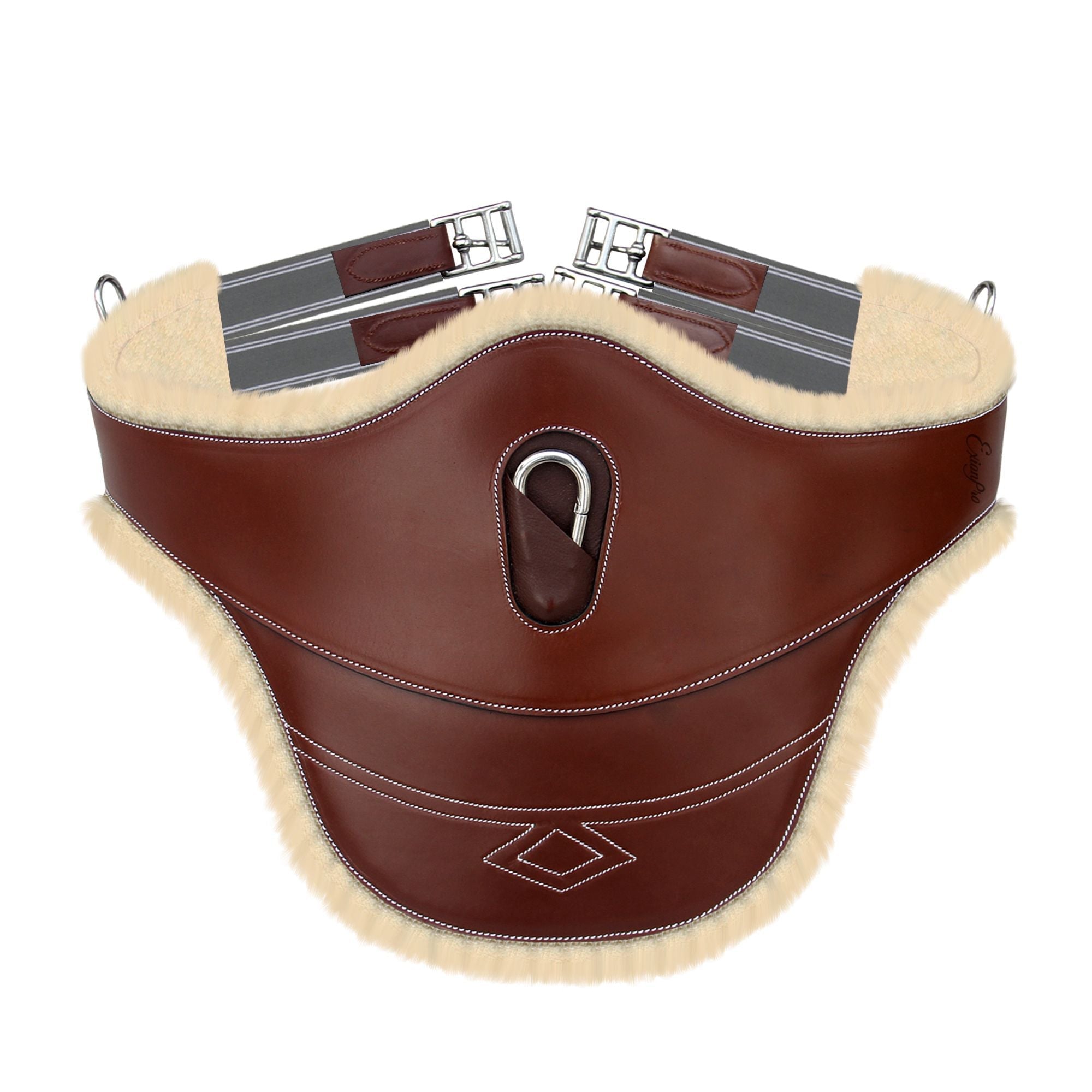 ExionPro Belly Guard Girth - Grey Elastic With White Lines - HT Animal Supply