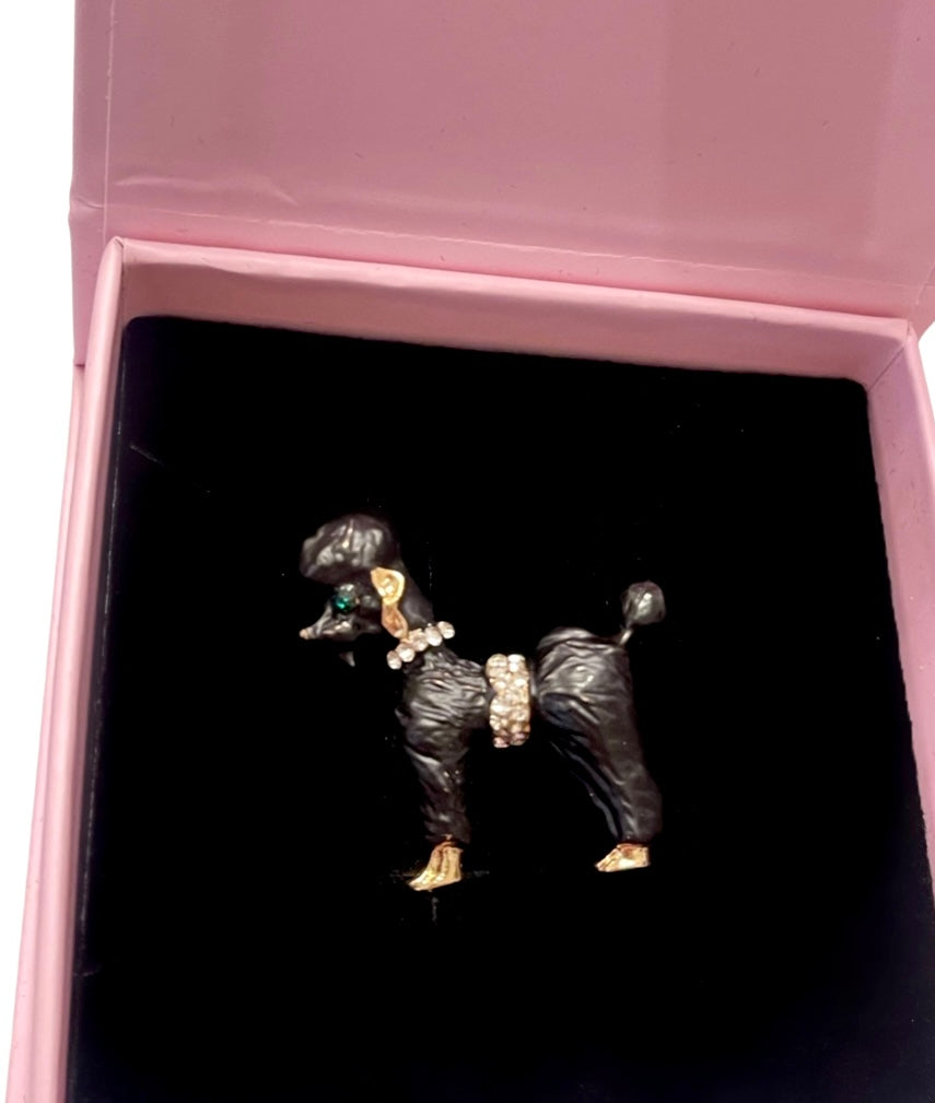 Allysa Payne Black Poodle Brooch