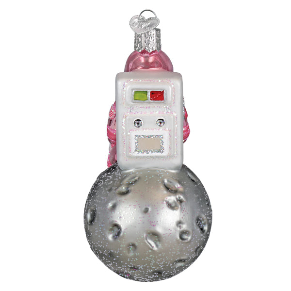 Old World Christmas: Pink Astronaut Christmas Ornament