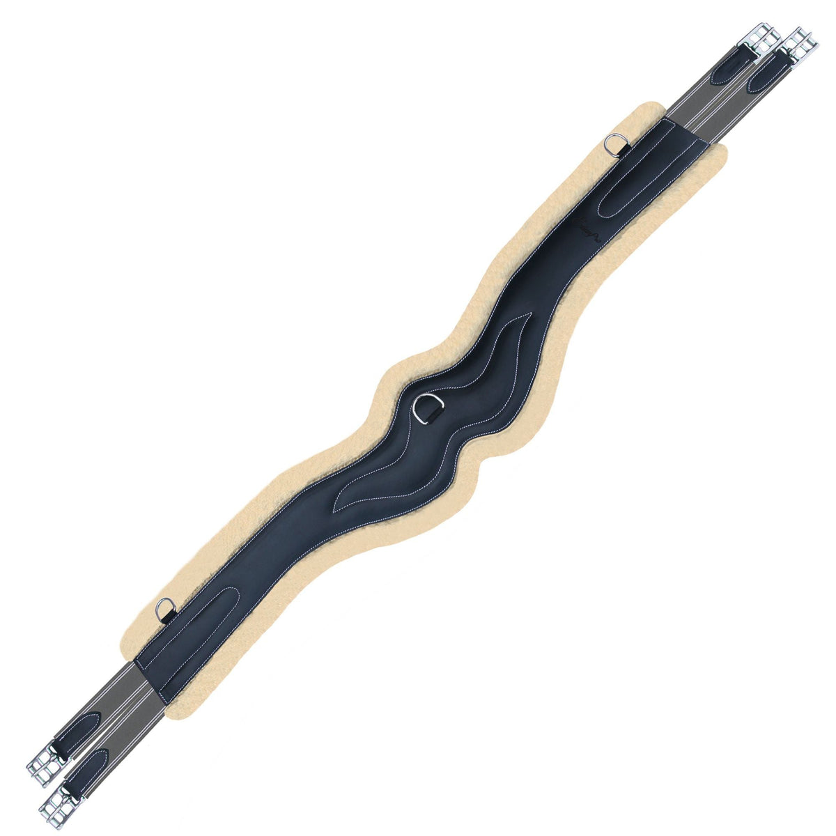 ExionPro AdaptLine Wave Over Lay Girth - Grey Elastic with White Lines - HT Animal Supply