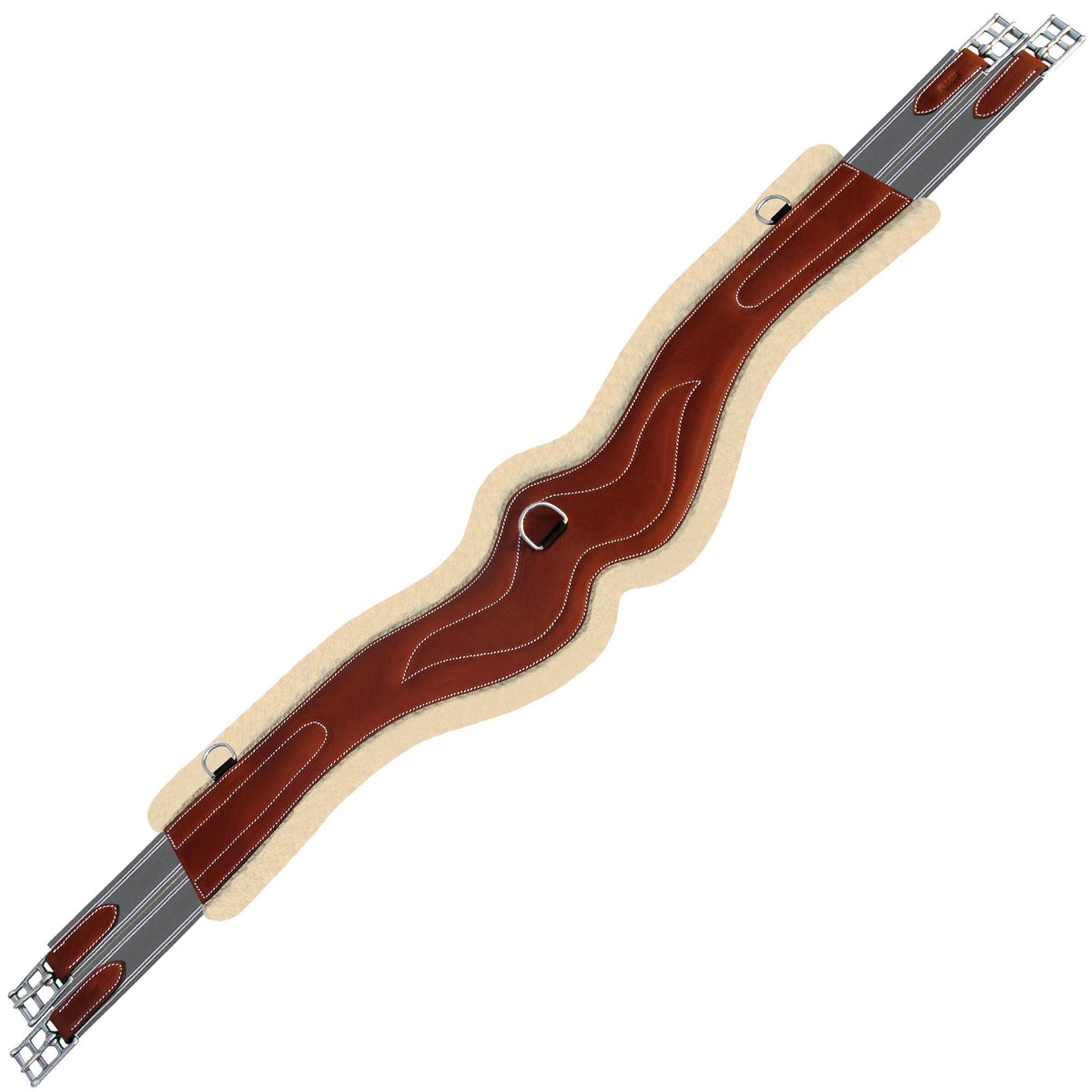 ExionPro AdaptLine Wave Over Lay Girth - Grey Elastic with White Lines - HT Animal Supply