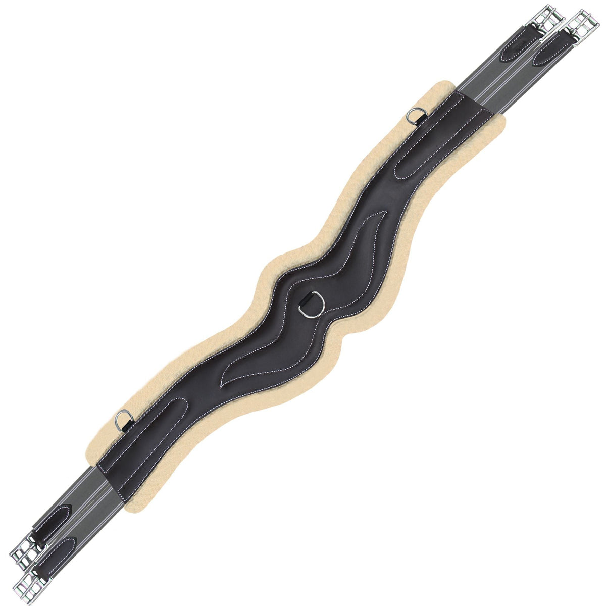 ExionPro AdaptLine Wave Over Lay Girth - Grey Elastic with White Lines - HT Animal Supply