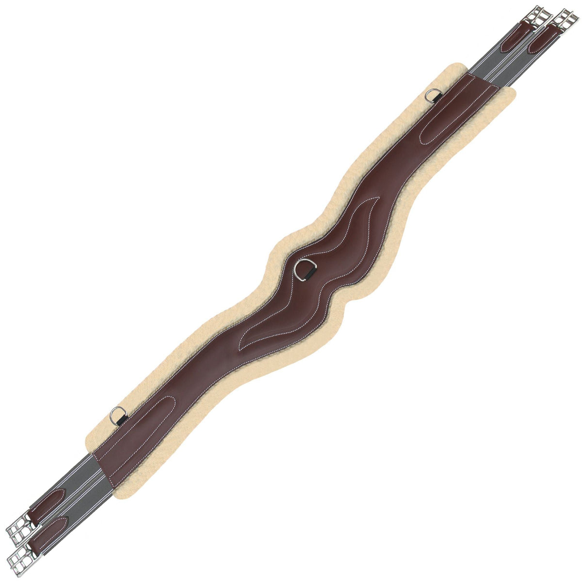 ExionPro AdaptLine Wave Over Lay Girth - Grey Elastic with White Lines - HT Animal Supply