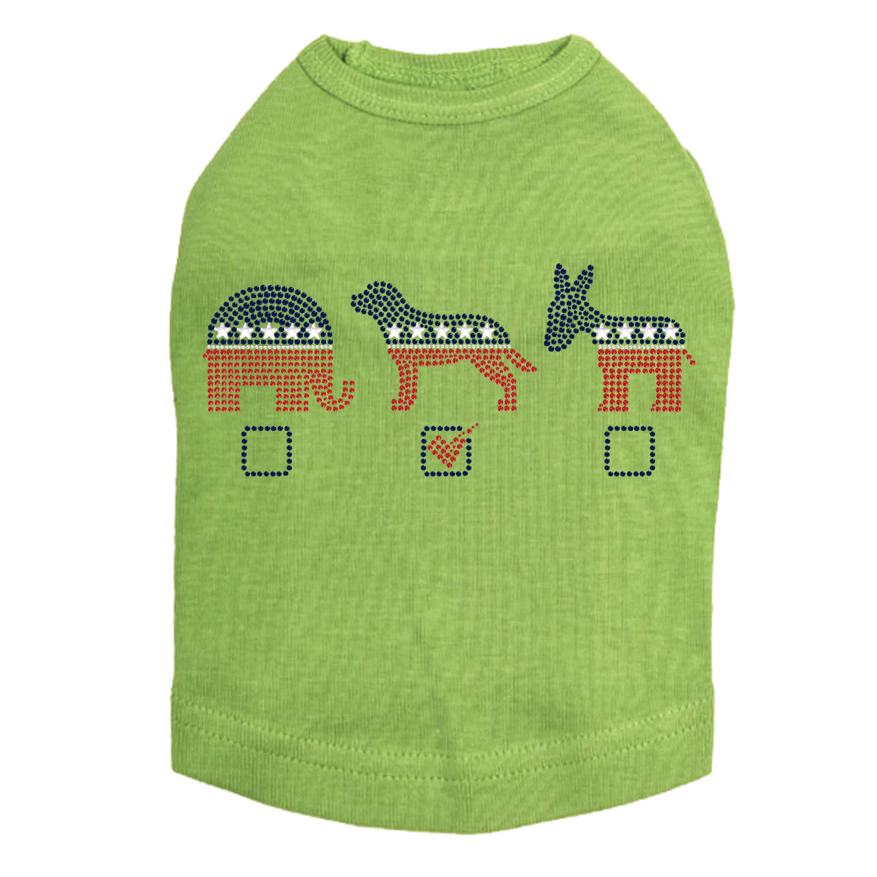 Vote Dog, Elephant, Donkey - Dog Tank