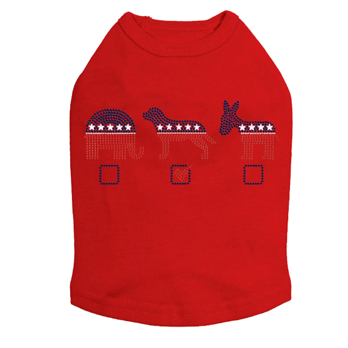 Vote Dog, Elephant, Donkey - Dog Tank