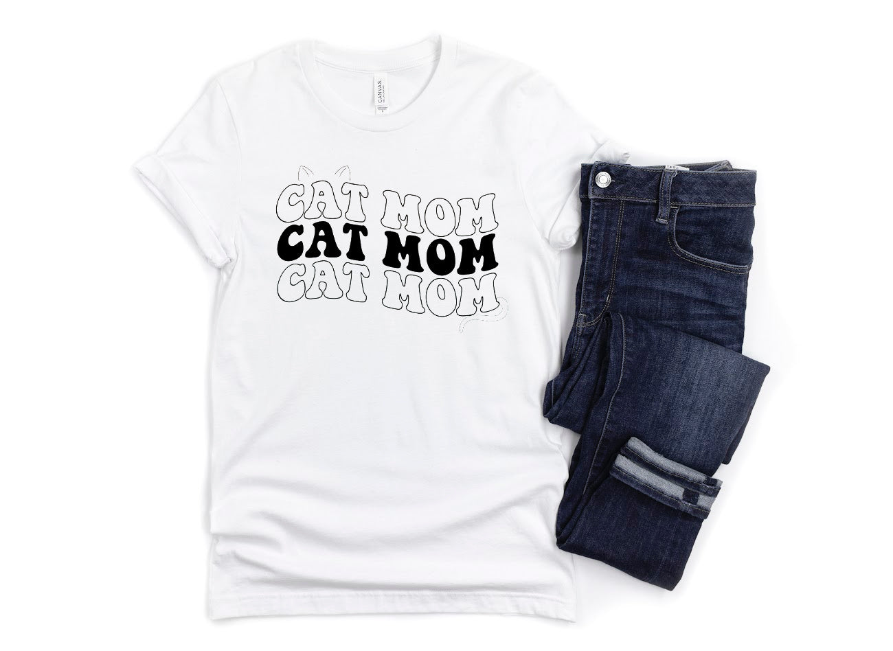 Trendy Cat Mom T-Shirt