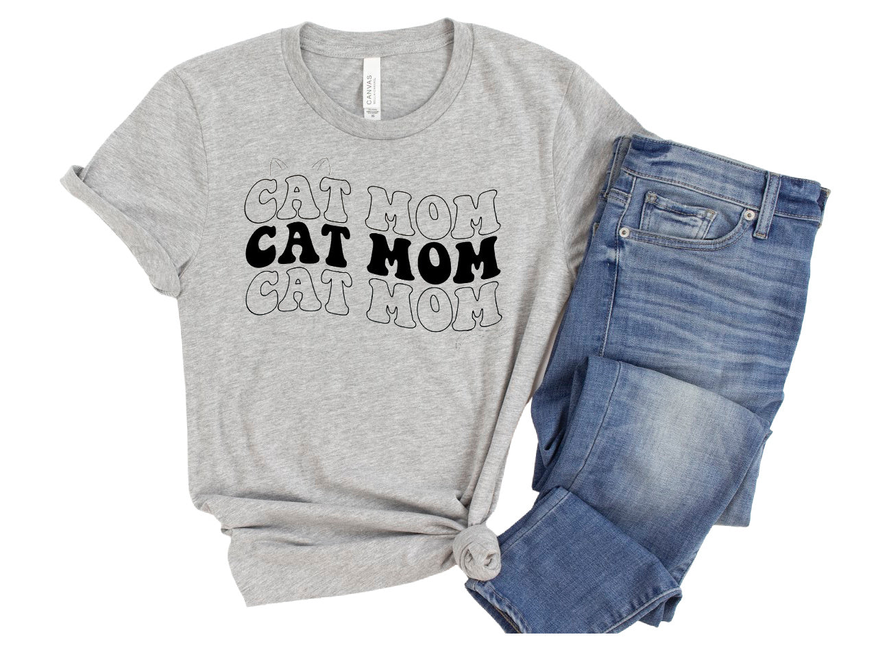 Trendy Cat Mom T-Shirt
