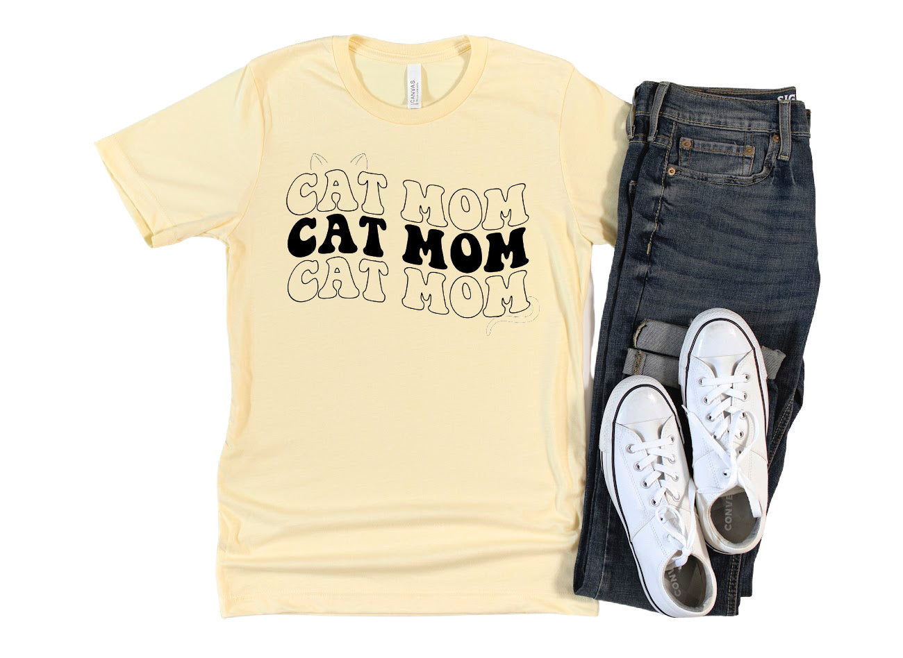 Trendy Cat Mom T-Shirt