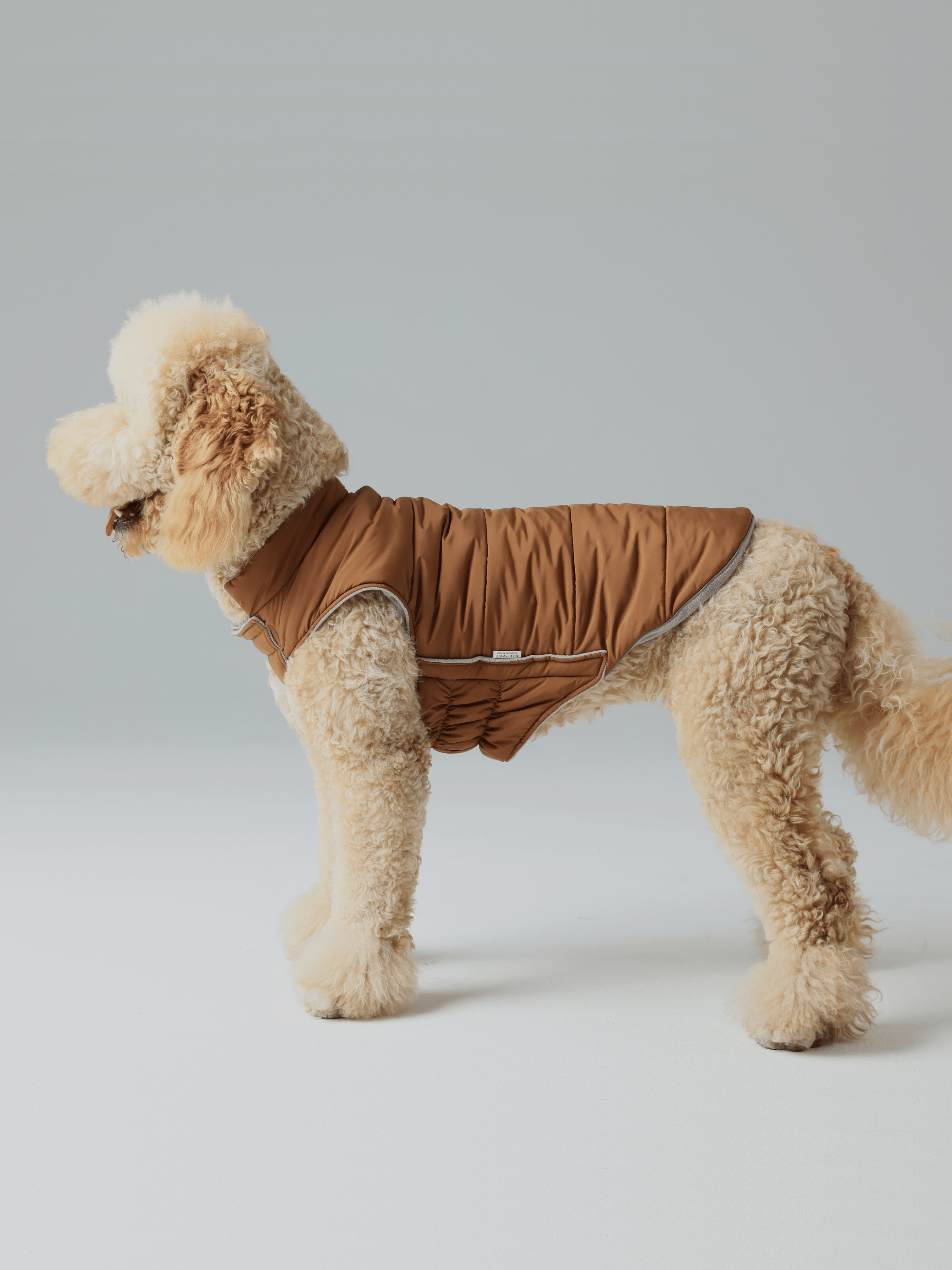 Reversible Dog Vest Jacket-Orange Grey