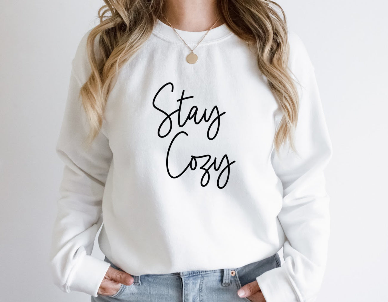 Stay Cozy Sweatshirt Unisex Crew Neck Crewneck Sweatshirt